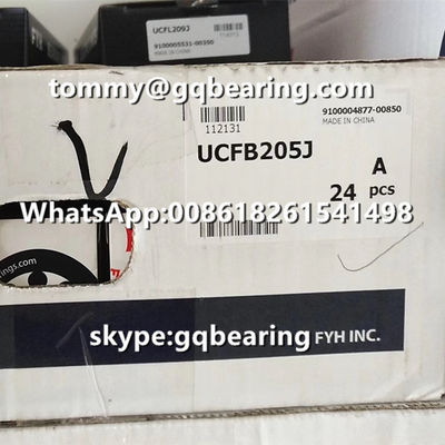 কেনা ঢালাই লোহা উপাদান FYH UCFB205J 3-বোল্ট ফ্ল্যাঞ্জযুক্ত বালিশ ব্লক বল লেয়ার UCFB205 অনলাইনে উৎপাদন