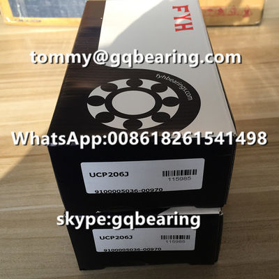 কেনা জাপান উৎপত্তি কাস্ট আয়রন উপাদান FYH UCP206J দুই-বোল্ট বালিশ ব্লক বল লেয়ার অনলাইনে উৎপাদন