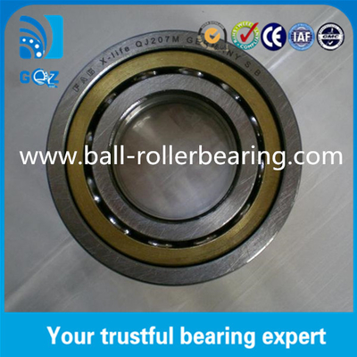 QJ207M চার পয়েন্ট কৌণিক যোগাযোগ বল 17mm উচ্চতা সঙ্গে ব্রাস খাঁচা সঙ্গে