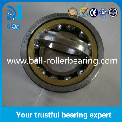 QJ207M চার পয়েন্ট কৌণিক যোগাযোগ বল 17mm উচ্চতা সঙ্গে ব্রাস খাঁচা সঙ্গে