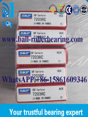 উচ্চ নির্ভুলতা কৌণিক যোগাযোগ বল বিয়ারিং 7203AC / আকার 17 * 40 * 1 2 মিমি