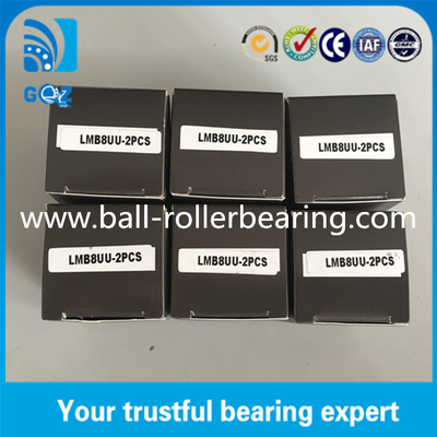 ক্রোম ইস্পাত উপাদান LMB8UU সঙ্গে 1/2 ইঞ্চি শ্যাফ্ট ডায়া লিনিয়ার মোশন বিয়ারিং