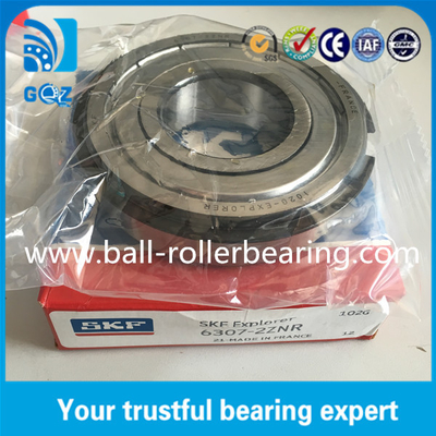 স্ন্যাপ রিং সহ মেটাল স্কিল্ড SKF 6307-2ZNR গভীর গ্রোভ বল লেয়ার