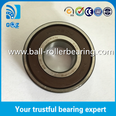রাবার সিল ক্রোম স্টিল গভীর গ্রোভ বল লেয়ার NSK 6202DDU 6202DDUCM