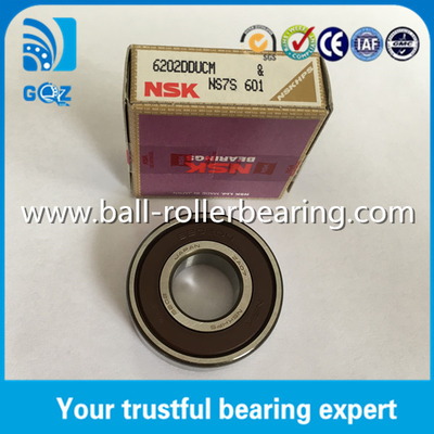 রাবার সিল ক্রোম স্টিল গভীর গ্রোভ বল লেয়ার NSK 6202DDU 6202DDUCM