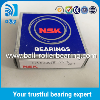 ধাতব ঢাল C3 ক্লিয়ারেন্স অটোমোটিভ বিয়ারিং NSK 6305ZZC3E 6305ZZC3