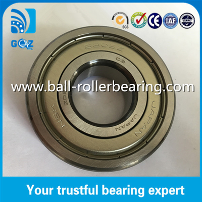 ধাতব ঢাল C3 ক্লিয়ারেন্স অটোমোটিভ বিয়ারিং NSK 6305ZZC3E 6305ZZC3
