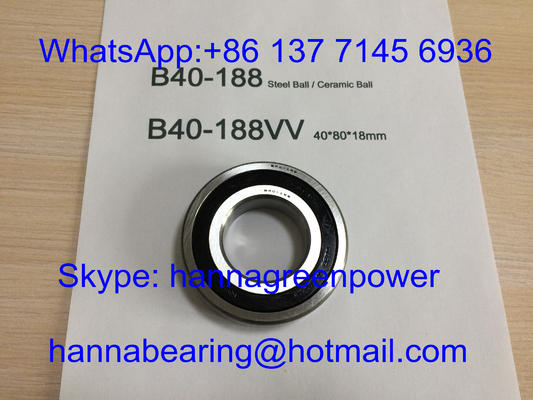 B40-188VV 15000RPM ইস্পাত বল বিয়ারিং B40-188-2RS হাই স্পিড মোটর বিয়ারিং 40*80*18mm
