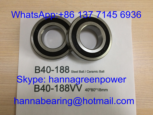 B40-188VV 15000RPM ইস্পাত বল বিয়ারিং B40-188-2RS হাই স্পিড মোটর বিয়ারিং 40*80*18mm