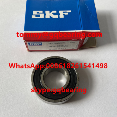C3 ক্লিয়ারেন্স SKF 6003-2RSH/C3 ডিপ গ্রোভ বল লেয়ার 10x35x17mm
