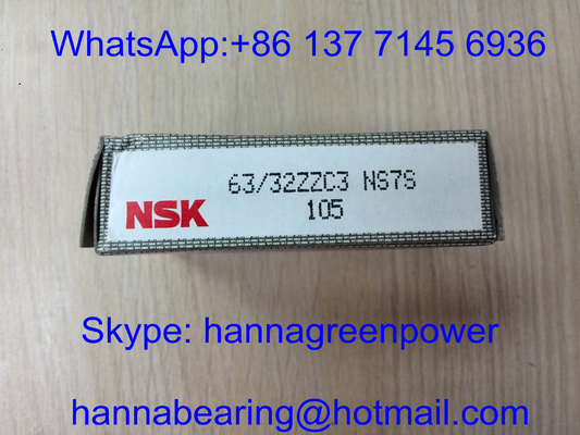63/32ZZC3 / 63-32-2Z / 63/32-2RS ভি বেল্ট গভীর গ্রোভ বল বিয়ারিং / নমন মেশিন বিয়ারিং ব্যবহার করুন