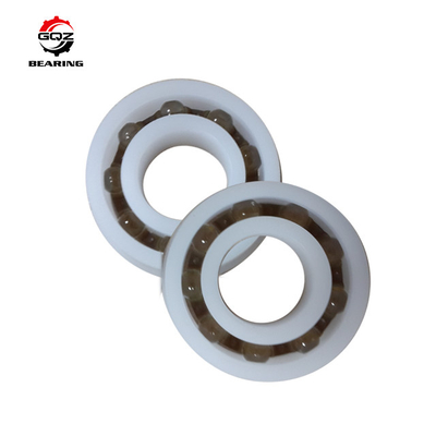 F6005 POM প্লাস্টিকের ফ্ল্যাঞ্জ গভীর গ্রুভ সিরামিক বল লেয়ার 25*47*12mm