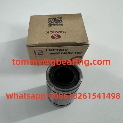 স্টীল স্যামিক LME12UU WEE24062-109 রেজিন কেজ লিনিয়ার বল লেয়ারিং LME12-A লিনিয়ার বুশিং