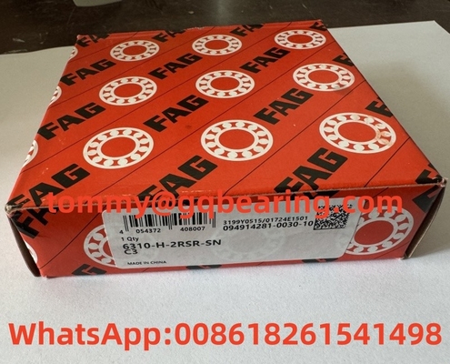 ইস্পাত শীট ধাতু খাঁচা FAG 6310-H-2RSR-SN-C3 গভীর গ্রোভ বল লেয়ার 50x110x27mm