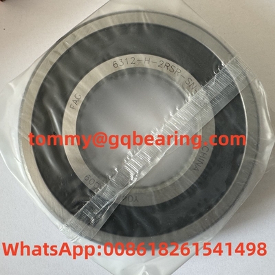 ইস্পাত শীট ধাতু খাঁচা FAG 6312-H-2RSR-SN-C3 গভীর গ্রোভ বল লেয়ার 60x130x31mm