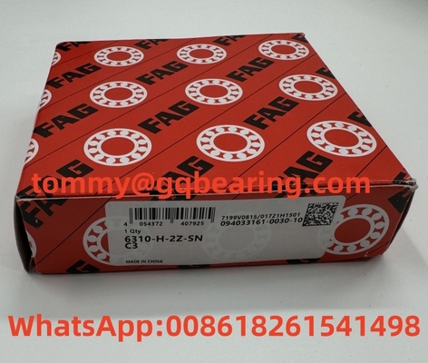 ইস্পাত শীট ধাতু খাঁচা FAG 6310-H-2Z-SN-C3 গভীর গ্রোভ বল লেয়ার 50x110x27mm