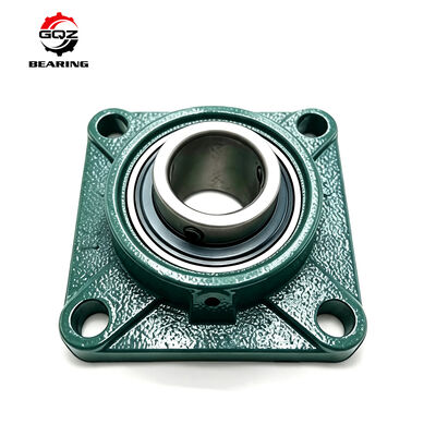 LEF206 2F Square 4-Bolt Flange Bearing Unit, Double 2F Flinger-Rubber Anti-Mud Seals