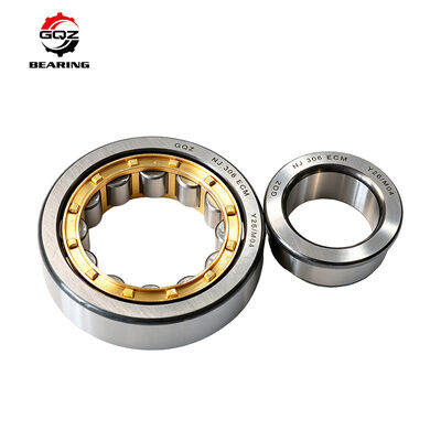 NU2205-EM Single Row Cylindrical Roller Bearing 25x52x18mm Machined Brass Cage Floating Radial Bearing