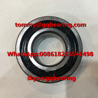 C3 C4 ক্লিয়ারেন্স 6205TN9 নাইলন খাঁচা Gcr15 স্টিল উপাদান গভীর গ্রোভ বল বিয়ারিং