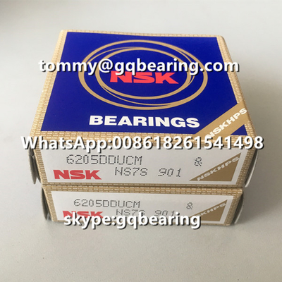 জাপান তৈরি Gcr15 ইস্পাত উপাদান NSK 6205DDU 6205DDUCM রাবার সিলড গভীর গ্রোভ বল বিয়ারিং