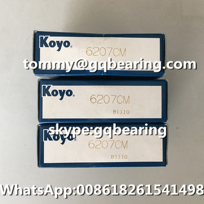 Gcr15 ইস্পাত উপাদান জাপান অরিজিনাল KOYO 6207 6207CM একক সারি গভীর গ্রোভ বল বিয়ারিং
