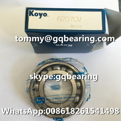 Gcr15 ইস্পাত উপাদান জাপান অরিজিনাল KOYO 6207 6207CM একক সারি গভীর গ্রোভ বল বিয়ারিং