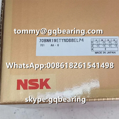 Gcr15 স্টীল উপাদান বল 18 ডিগ্রী যোগাযোগ কোণ NSK 70BNR19ETYNDULP4 চাপ কৌণিক যোগাযোগ বল বিয়ারিং