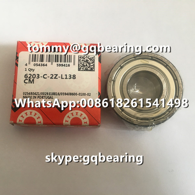 পর্তুগাল মূল FAG 6203-C-2Z-L138 CM গভীর গ্রোভ বল লেয়ার 6203-C-2Z লেয়ার