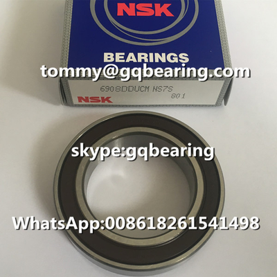 P0 যথার্থ কাঁচা সিলড NSK 6908DDU 6908DDUCM গভীর গ্রুভ বল লেয়ার 40x62x12mm