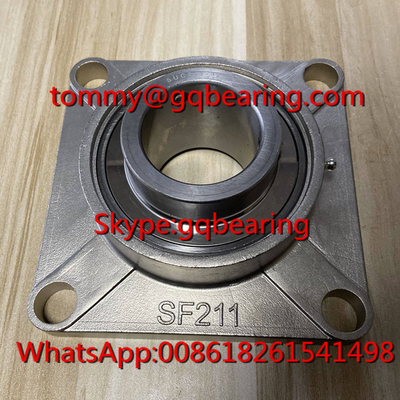 SSUCF211-32 সম্পূর্ণ স্টেইনলেস স্টীল চার-বোল্ট ফ্ল্যাঞ্জযুক্ত হাউজিং ইউনিট UCF211-32 বালিশ ব্লক বল লেয়ার