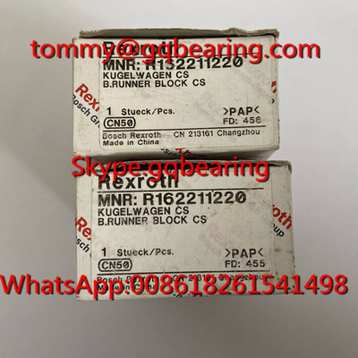 কার্বন ইস্পাত উপাদান Rexroth R205D11220 বল রেল রানার ব্লক R205D11220 KWE-015-SLS-C1-P-1 লিনিয়ার ব্লক