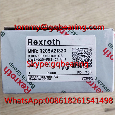 কার্বন ইস্পাত উপাদান Rexroth R205D11220 বল রেল রানার ব্লক R205D11220 KWE-015-SLS-C1-P-1 লিনিয়ার ব্লক