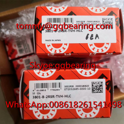 জাপান উৎপত্তি FAG 3801-B-2RSR-TVH-HLC নাইলন কেজ ডাবল সারি কৌণিক যোগাযোগ বল বিয়ারিং
