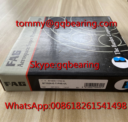 25 ডিগ্রী যোগাযোগ কোণ FAG B71924-E-T-P4S-UL সুপার স্পষ্টতা কৌণিক যোগাযোগ বল বিয়ারিং