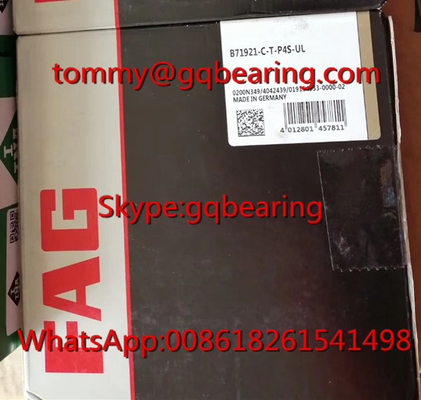 জার্মানি উৎপত্তি ইউনিভার্সাল ম্যাচিং FAG B71921-C-T-P4S-UL স্পিন্ডল লেয়ার