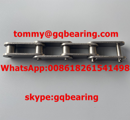 50.8mm SUS316 C2080H ডাবল পিচ কনভেয়র চেইন অ্যান্টি-কোরোশন স্টেইনলেস স্টীল চেইন