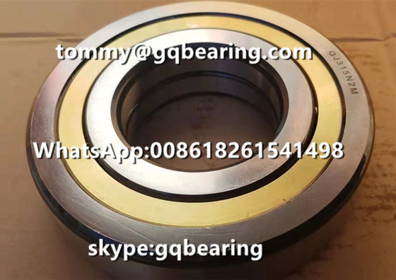 সলিড ব্রাস কেজ চার পয়েন্ট যোগাযোগ বল লেয়ার 60mm Bore QJ312N2MA
